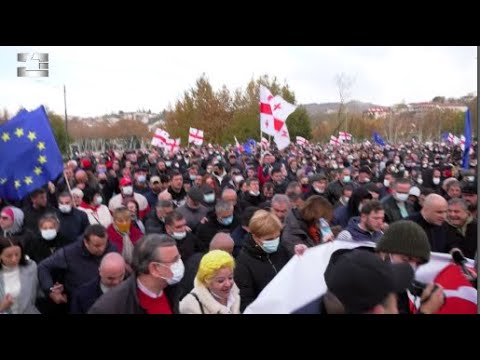 ჩვენ მართლები ვართ - მსვლელობა მიხეილ სააკაშვილის სამოქალაქო კლინიკაში გადაყვანის მოთხოვნით